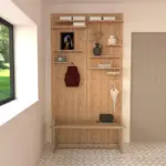 Oak Pegboard Wall Organizer – Modern Minimalist wall Shelves for Decor & Storage - Image 3