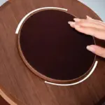 Rotating Wooden Makeup Organizer – Vintage Vanity Carousel Display - Image 2