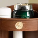 Rotating Wooden Makeup Organizer – Vintage Vanity Carousel Display - Image 3