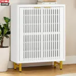 6 Tier Wooden Shoe Cabinet Adjustable Shelves - Image 3